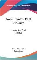 Instruction For Field Artillery
