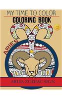 Aries Zodiac Sign - Adult Coloring Book