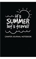 Camper Journal Notebook With Quote