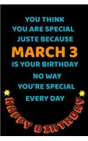 happy birthday March born: blank Lined Journal - diary record logbook- birthday gifts