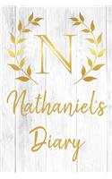 Nathaniel's Diary: Personalized Diary for Nathaniel / Journal / Notebook - N Monogram Initial & Name - Great Christmas or Birthday Gift