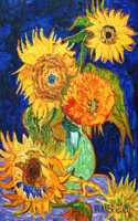 Van Gogh Tagesplaner 2020: Vase mit fünf Sonnenblumen - Agenda Planer 2020: Top organisiert durchs Jahr! - Post-Impressionismus - Niederländischer Maler - Planer Kalender 2020