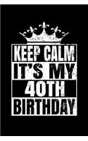 Keep Calm It's My 40th Birthday