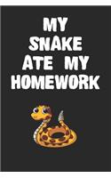 My Snake Ate My Homework Notebook