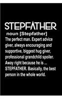Stepfather Definition: Food Journal - Track Your Meals - Eat Clean And Fit - Breakfast Lunch Diner Snacks - Time Items Serving Cals Sugar Protein Fiber Carbs Fat - 110 Pag