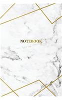 Notebook: Marble + Gold Journal - 120-Page Blank Page Notebook - 6 X 9 Marble & Gold Perfect Bound Softcover(Marble & Gold Journals)