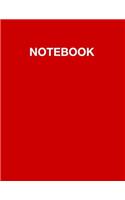 Notebook: Boston Red Soft Cover, Lined Pages, Large Composition Notebook / Book / Journal / Diary Gift, Letter Size (8.5 x 11 - 110 pages)