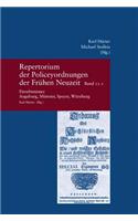 Repertorium Der Policeyordnungen Der Fruhen Neuzeit Band 11