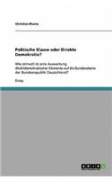 Politische Klasse oder Direkte Demokratie?