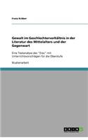 Gewalt Im Geschlechterverhältnis in Der Literatur Des Mittelalters Und Der Gegenwart