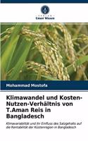 Klimawandel und Kosten-Nutzen-Verhältnis von T.Aman Reis in Bangladesch