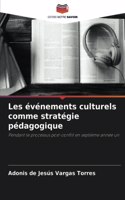 Les événements culturels comme stratégie pédagogique