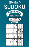 Medium Sudoku Puzzle Book For Adults Volume 1