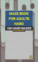 Maze Book for Adults Hard