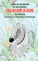 Libro de colorear de Zendoodle - Animales y criaturas fantásticas - Animales - Unicornios