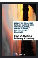 Report of Senators Paul O. Husting and Henry Krumrey; Water Powers, Forestry and Drainage