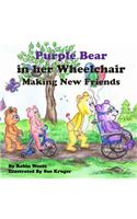 Purple Bear in her Wheelchair Making New Friends
