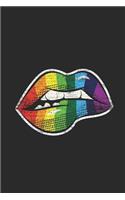 LGBT Lips: Blank Lined Notebook / Journal (6 X 9) - LGBT Pride Month Gift