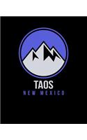 Taos: New Mexico Notebook For Work, Home or School With Lined College Ruled White Paper. Note Pad Composition Journal For Skiing And Snowboarding Fans. Ba