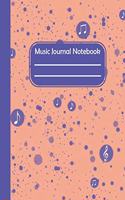 Music Journal Notebook: Color Dotted Pattern Blank Lined Manuscript Paper For Music Composer And Music Teacher And Student/Blank Sheet Music Staff Manuscript Paper