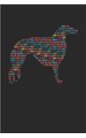 Borzoi Journal - Borzoi Notebook 'Word Cloud' - Gift for Borzoi Lovers