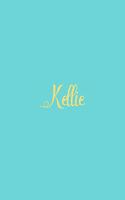 Kellie: Personalized Name Turquoise Matte Soft Cover Notebook Journal to Write In. 120 Blank Lined Pages