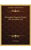 Theosophist Magazine October 1931-December 1931