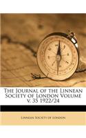 The Journal of the Linnean Society of London Volume V. 35 1922/24