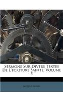 Sermons Sur Divers Textes de L'Ecriture Sainte, Volume 5