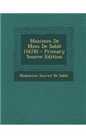 Maximes de Mms de Sable (1678)
