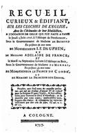 Recueil curieux et édifiant, sur les cloches de l'eglise, avec les cérémonies de leur bénédiction