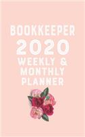 bookkeeper 2020 Monthly Weekly Planner bookkeeper Occupation Planner A beautiful: Planner 2020 / Planner Book Gift, 100 Pages, 5 x 8 inches, bookkeeper Planner, Planner Book, 2020 planner weekly and monthly, planner's, work, or ho