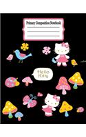 primary composition notebook: Hello kitty Primary Composition Half Page for drawing and other half for writing story -110 pages large (8.5" x 11" Notebook), Learn To Write and Dr