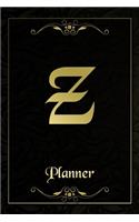 Z: Letter Journal Monogram Minimalist Lined Notebook To Do List Undated Daily Planner for Personal and Business Activities with Check Boxes to Help you