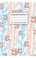 Sloth Composition Notebook