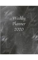 Weekly Planner 2020: A5 6x9 Sign - Calendar - Organizer - calendar - weekly Calendar - Diary - Journal - Grey - Stone - Blackboard