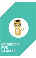 Notebook for Glasses: Dotted Journal with nerd geek cat Design - Cool Gift for a friend or family who loves animal presents! - 6x9" - 180 White dotted pages - You Can Use