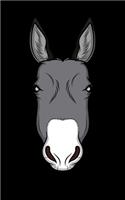 Notebook: Donkey Head Illustration - 100 Graph Paper Pages - Soft Cover - Small Size - 5 x 8 inch