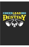 Cheerleading is my destiny: 6x9 Cheerleading - blank with numbers paper - notebook - notes
