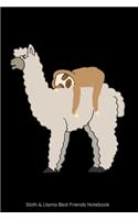 Sloth & Llama Best Friends Notebook
