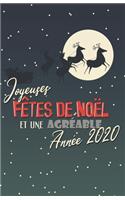 Joyeuses Fêtes de Noël et une agréable Année 2020: Carnet de notes pointillés - cadeau de Noël - traîneau du Père-Noël