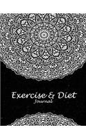 Exercise & Diet Journal: Beauty Black Art, 2019 Weekly Meal and Workout Planner and Grocery List 8.5 X 11 Weekly Meal Plans for Weight Loss & Diet Plan