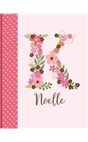 Noelle: Monogrammed Personalized Lined Journal with Inspirational Quotes