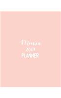 Monica 2019 Planner: Calendar with Daily Task Checklist, Organizer, Journal Notebook and Initial Name on Plain Color Cover (Jan Through Dec), Monica 2019 Planner