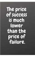 The Price of Success Is Much Lower Than the Price of Failure.