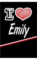 I Love Emily: Blank Recipe Cookbook 120 Pages 6x9