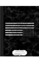 Upside Down Us Flag Composition Notebook