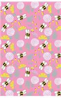 Journal Notebook Bees and Clover Pattern - Pink: Blank Journal To Write In, Unlined For Journaling, Writing, Planning and Doodling, For Women, Men, Kids, 160 Pages, Easy To Carry Size(55 Plain Journal)