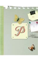 Monogrammed P Dot Grid Bullet Journal