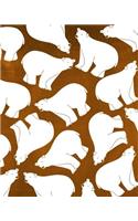 Chalkboard Bullet Dot Grid Journal - Polar Bears (Orange)